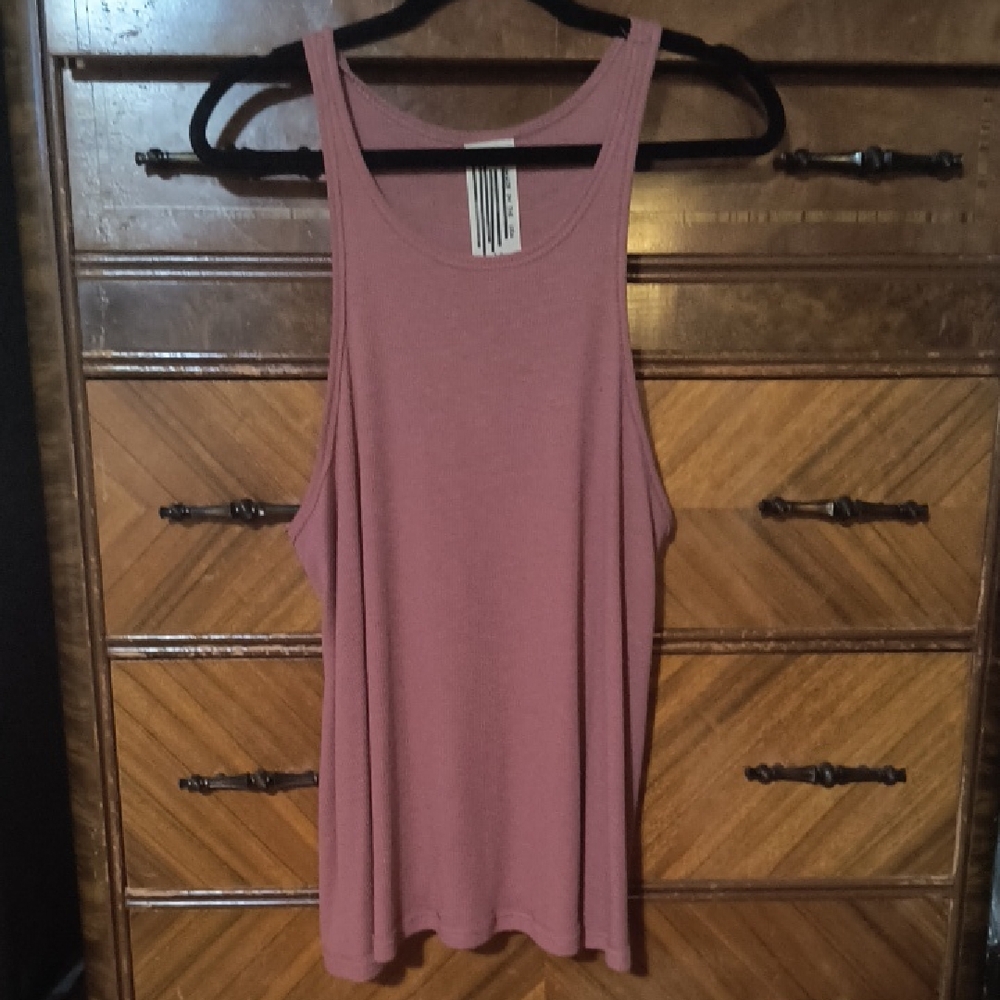Free People Sleeveless Racerback Tank Top - Dusty Rose